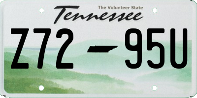TN license plate Z7295U