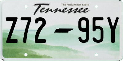 TN license plate Z7295Y