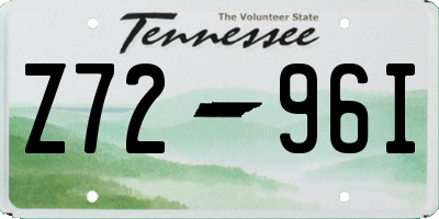 TN license plate Z7296I