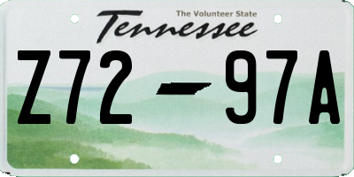 TN license plate Z7297A