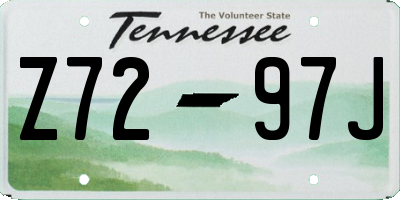 TN license plate Z7297J