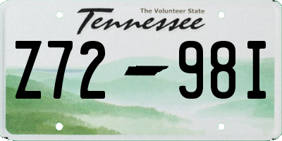 TN license plate Z7298I