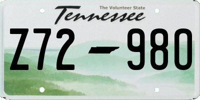 TN license plate Z7298O