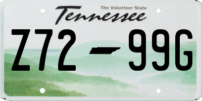TN license plate Z7299G