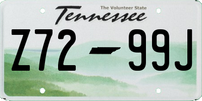 TN license plate Z7299J