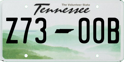 TN license plate Z7300B