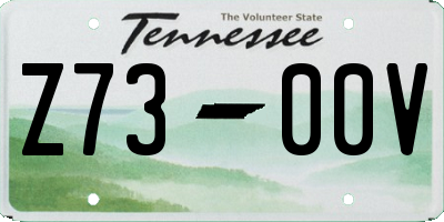 TN license plate Z7300V