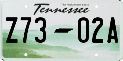 TN license plate Z7302A