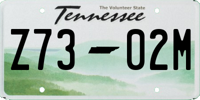 TN license plate Z7302M