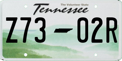 TN license plate Z7302R