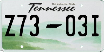 TN license plate Z7303I