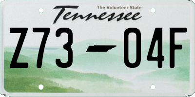 TN license plate Z7304F