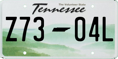 TN license plate Z7304L