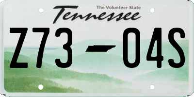 TN license plate Z7304S