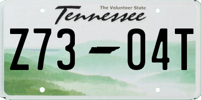 TN license plate Z7304T