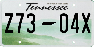 TN license plate Z7304X