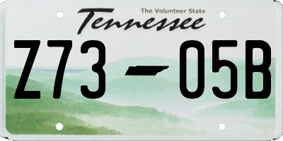 TN license plate Z7305B