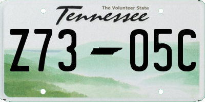 TN license plate Z7305C