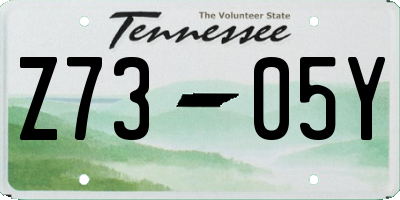 TN license plate Z7305Y