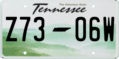 TN license plate Z7306W