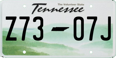TN license plate Z7307J