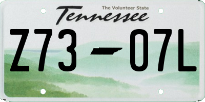 TN license plate Z7307L