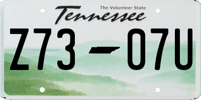 TN license plate Z7307U