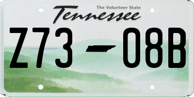 TN license plate Z7308B