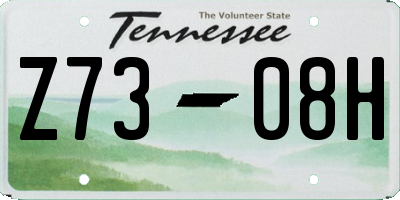 TN license plate Z7308H