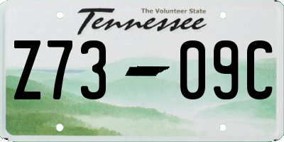 TN license plate Z7309C