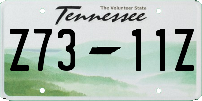 TN license plate Z7311Z