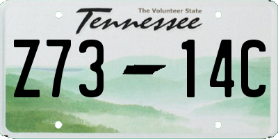 TN license plate Z7314C