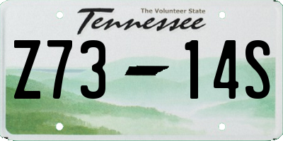 TN license plate Z7314S