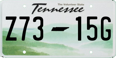 TN license plate Z7315G