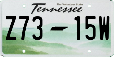 TN license plate Z7315W