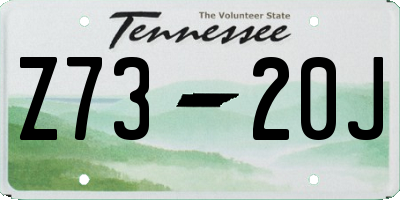 TN license plate Z7320J