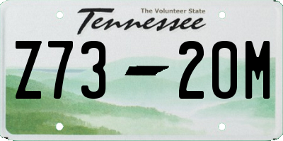 TN license plate Z7320M