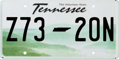 TN license plate Z7320N