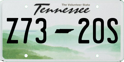 TN license plate Z7320S
