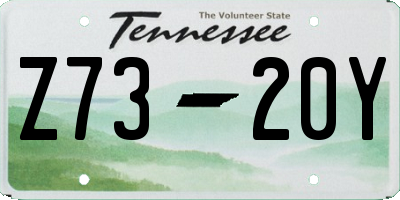 TN license plate Z7320Y