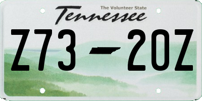 TN license plate Z7320Z