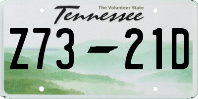 TN license plate Z7321D