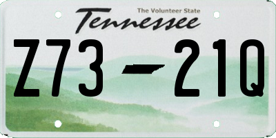 TN license plate Z7321Q