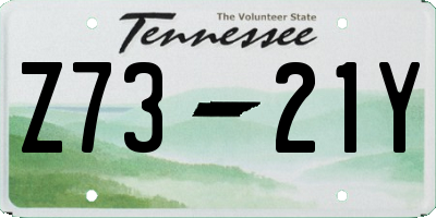 TN license plate Z7321Y