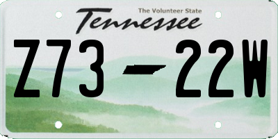 TN license plate Z7322W