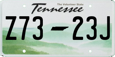TN license plate Z7323J
