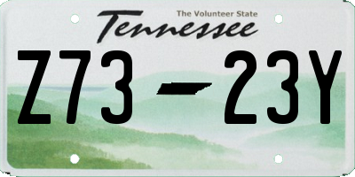 TN license plate Z7323Y