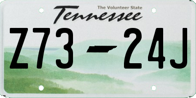TN license plate Z7324J