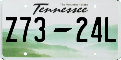 TN license plate Z7324L