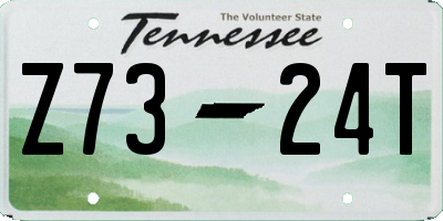 TN license plate Z7324T